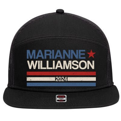 Marianne Williamson 2024 For President Election 7 Panel Mesh Trucker Snapback Hat