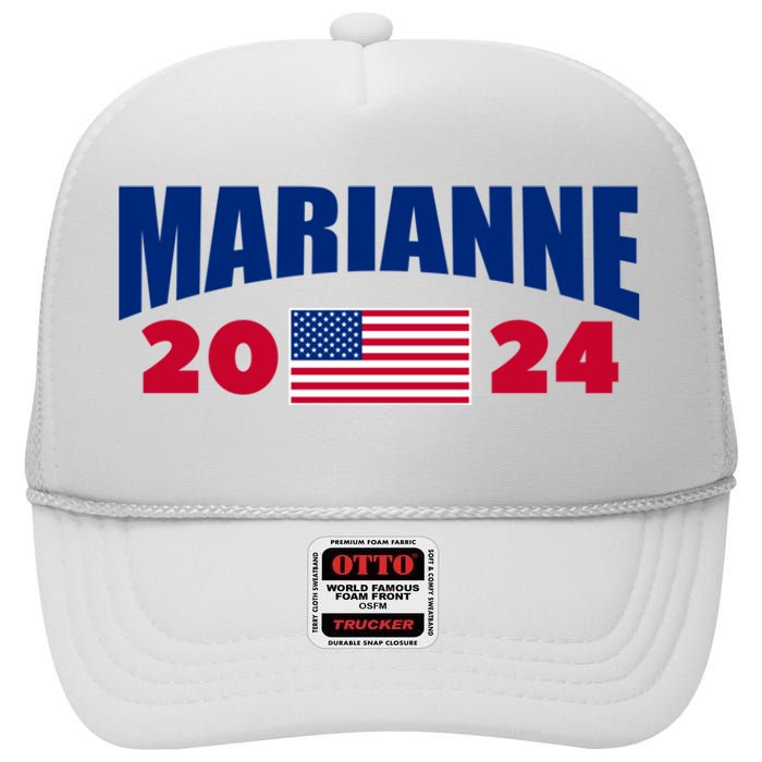 Marianne Williamson 2024 For President Election High Crown Mesh Back Trucker Hat