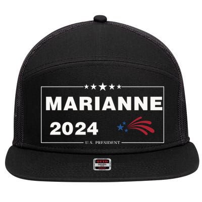 Marianne Williamson 2024 For President Election 7 Panel Mesh Trucker Snapback Hat