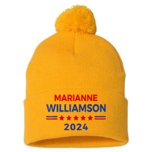 Marianne Williamson 2024 For President Election Campaign Pom Pom 12in Knit Beanie