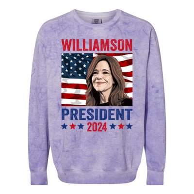 Marianne Williamson 2024 For President Election Campaign Colorblast Crewneck Sweatshirt