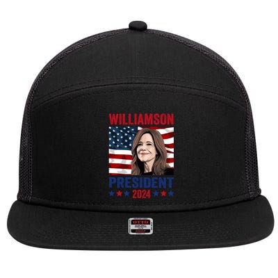 Marianne Williamson 2024 For President Election Campaign 7 Panel Mesh Trucker Snapback Hat