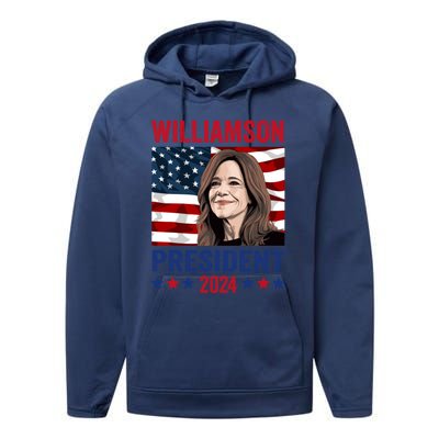 Marianne Williamson 2024 For President Election Campaign Performance Fleece Hoodie