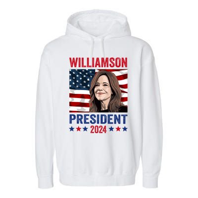 Marianne Williamson 2024 For President Election Campaign Garment-Dyed Fleece Hoodie