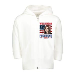 Marianne Williamson 2024 For President Election Campaign Toddler Zip Fleece Hoodie