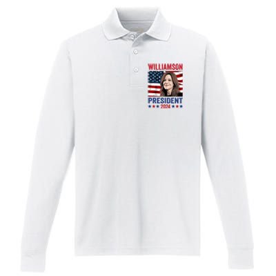 Marianne Williamson 2024 For President Election Campaign Performance Long Sleeve Polo