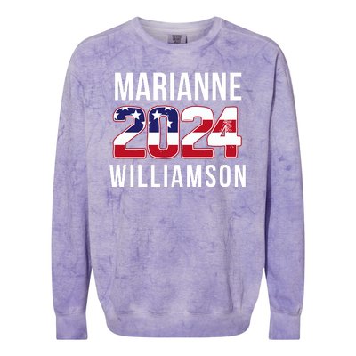 Marianne Williamson 2024 President Men Women Williamson 2024 Colorblast Crewneck Sweatshirt