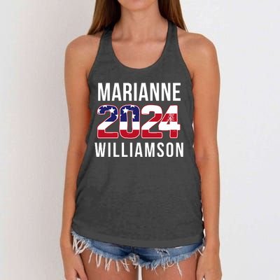 Marianne Williamson 2024 President Men Women Williamson 2024 Women's Knotted Racerback Tank