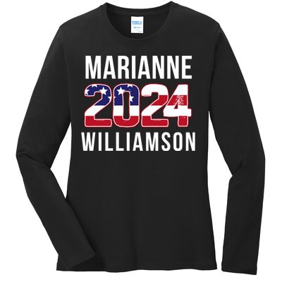 Marianne Williamson 2024 President Men Women Williamson 2024 Ladies Long Sleeve Shirt