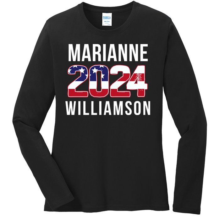 Marianne Williamson 2024 President Men Women Williamson 2024 Ladies Long Sleeve Shirt