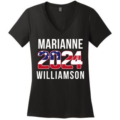 Marianne Williamson 2024 President Men Women Williamson 2024 Women's V-Neck T-Shirt