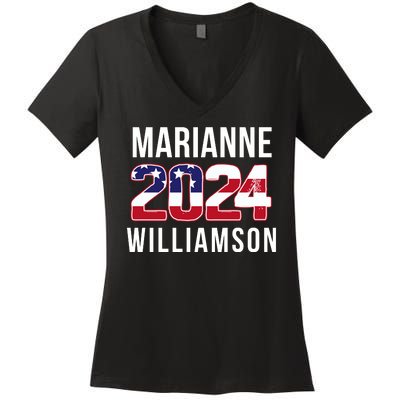 Marianne Williamson 2024 President Men Women Williamson 2024 Women's V-Neck T-Shirt