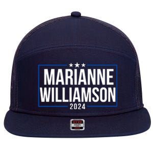 Marianne Williamson 2024 President Men Women Williamson 2024 7 Panel Mesh Trucker Snapback Hat