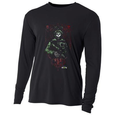 Modern Warfare 2 Ghost Playing Card Portrait Cooling Performance Long Sleeve Crew