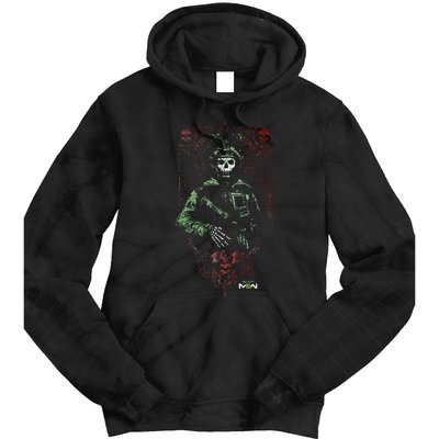 Modern Warfare 2 Ghost Playing Card Portrait Tie Dye Hoodie