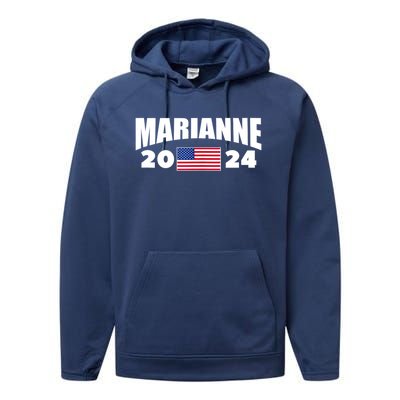 Marianne Williamson 2024 For President Election Performance Fleece Hoodie