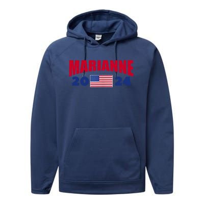 Marianne Williamson 2024 For President Election Performance Fleece Hoodie