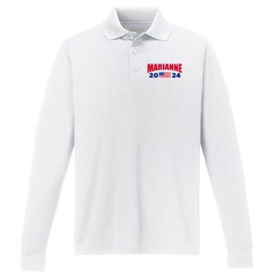 Marianne Williamson 2024 For President Election Performance Long Sleeve Polo