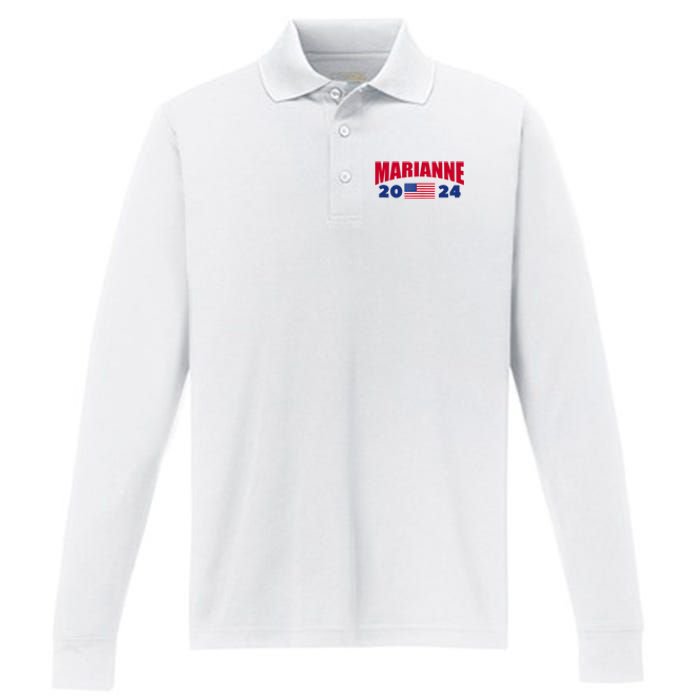 Marianne Williamson 2024 For President Election Performance Long Sleeve Polo