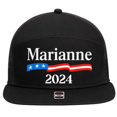 Marianne Williamson 2024 For President Election 7 Panel Mesh Trucker Snapback Hat