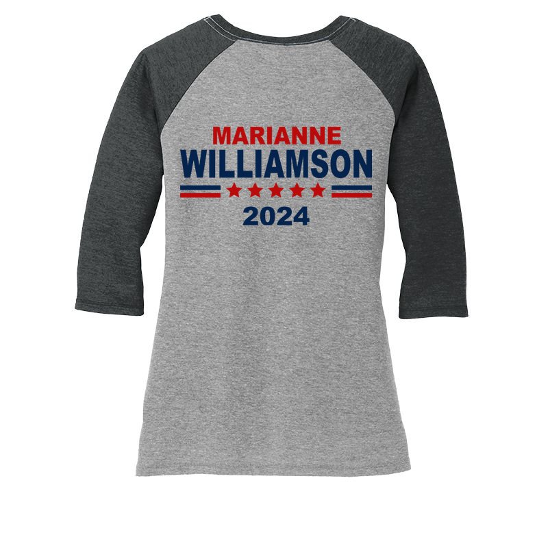 Marianne Williamson 2024 Election Women's Tri-Blend 3/4-Sleeve Raglan Shirt