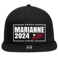 Marianne Williamson 2024 US President 7 Panel Mesh Trucker Snapback Hat