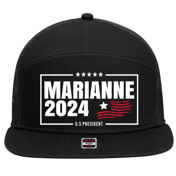 Marianne Williamson 2024 US President 7 Panel Mesh Trucker Snapback Hat