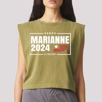 Marianne Williamson 2024 US President Garment-Dyed Women's Muscle Tee