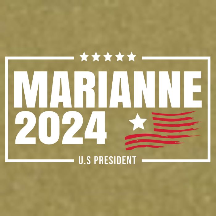 Marianne Williamson 2024 US President Garment-Dyed Women's Muscle Tee