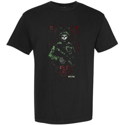 Modern Warfare 2 Ghost Playing Card Portrait Garment-Dyed Heavyweight T-Shirt