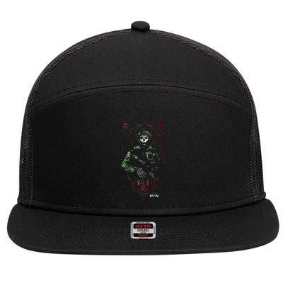 Modern Warfare 2 Ghost Playing Card Portrait 7 Panel Mesh Trucker Snapback Hat