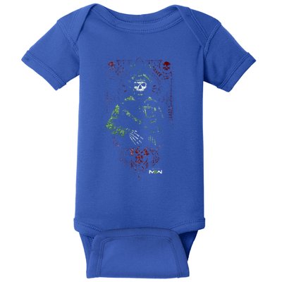 Modern Warfare 2 Ghost Playing Card Portrait Baby Bodysuit
