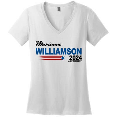 Marianne Williamson 2024 US President Election Women's V-Neck T-Shirt