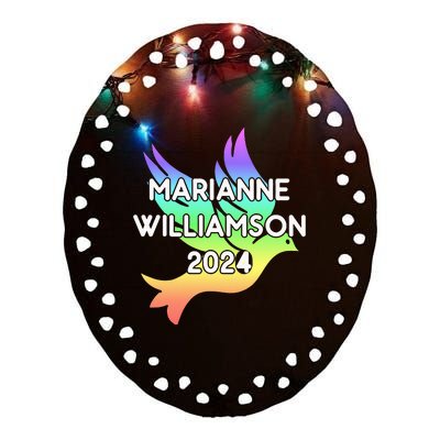 Marianne Williamson 2024 Ceramic Oval Ornament