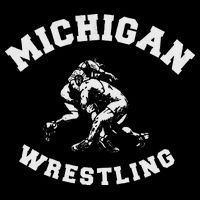 Michigan Wrestling 80s Distressed Retro Freestyle Wrestlers Impact Tech Backpack