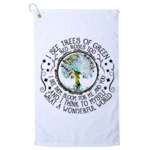 Myself What A Wonderful World Platinum Collection Golf Towel