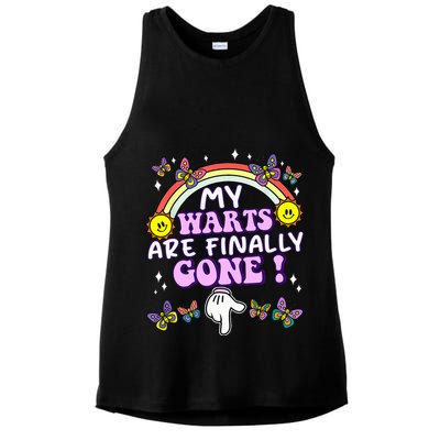 My Warts Are Finally Gone Funny Embarrassing Adult Humor Ladies PosiCharge Tri-Blend Wicking Tank