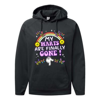 My Warts Are Finally Gone Funny Embarrassing Adult Humor Performance Fleece Hoodie