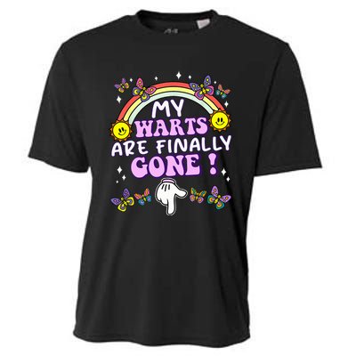 My Warts Are Finally Gone Funny Embarrassing Adult Humor Cooling Performance Crew T-Shirt