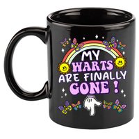 My Warts Are Finally Gone Funny Embarrassing Adult Humor 11oz C Handle Ceramic Mug
