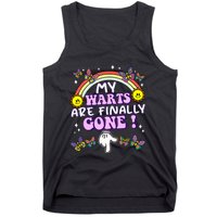 My Warts Are Finally Gone Funny Embarrassing Adult Humor Tank Top