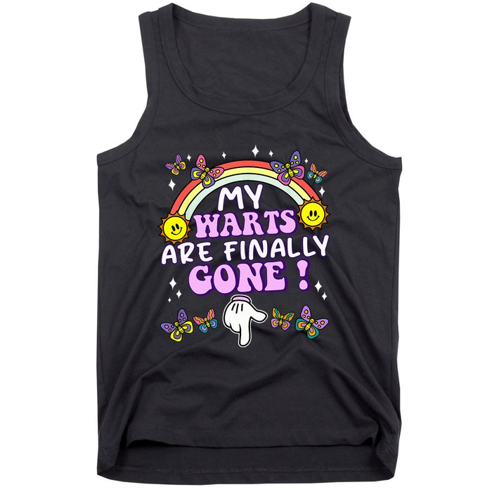 My Warts Are Finally Gone Funny Embarrassing Adult Humor Tank Top