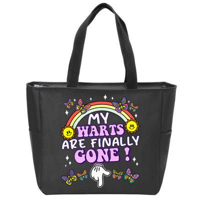 My Warts Are Finally Gone Funny Embarrassing Adult Humor Zip Tote Bag