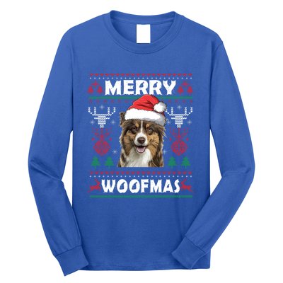 Merry Woofmas Australian Shepherd Christmas Dog Lover Gift Meaningful Gift Long Sleeve Shirt