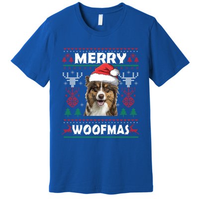 Merry Woofmas Australian Shepherd Christmas Dog Lover Gift Meaningful Gift Premium T-Shirt