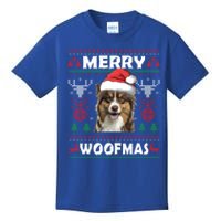 Merry Woofmas Australian Shepherd Christmas Dog Lover Gift Meaningful Gift Kids T-Shirt