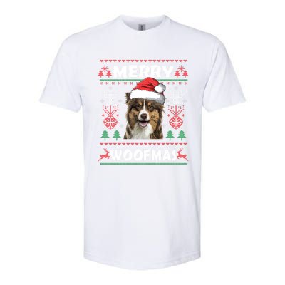 Merry Woofmas Australian Shepherd Christmas Dog Lover Gift Meaningful Gift Softstyle® CVC T-Shirt