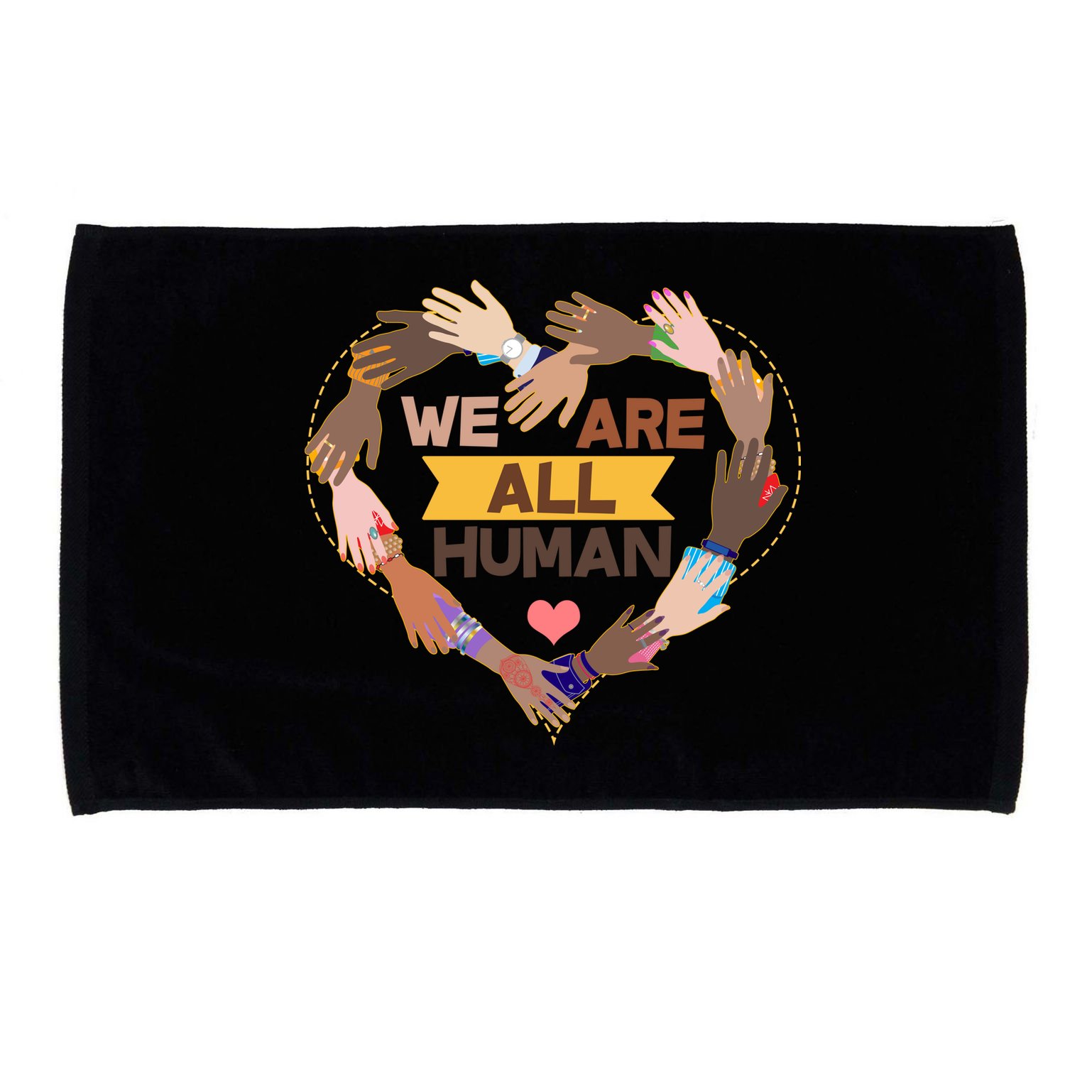 Multicultural We Are All Human Microfiber Hand Towel