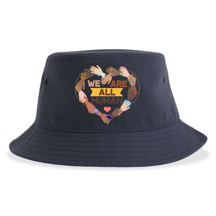 Multicultural We Are All Human Sustainable Bucket Hat