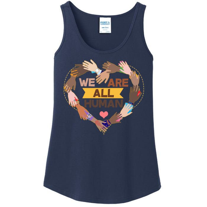 Multicultural We Are All Human Ladies Essential Tank